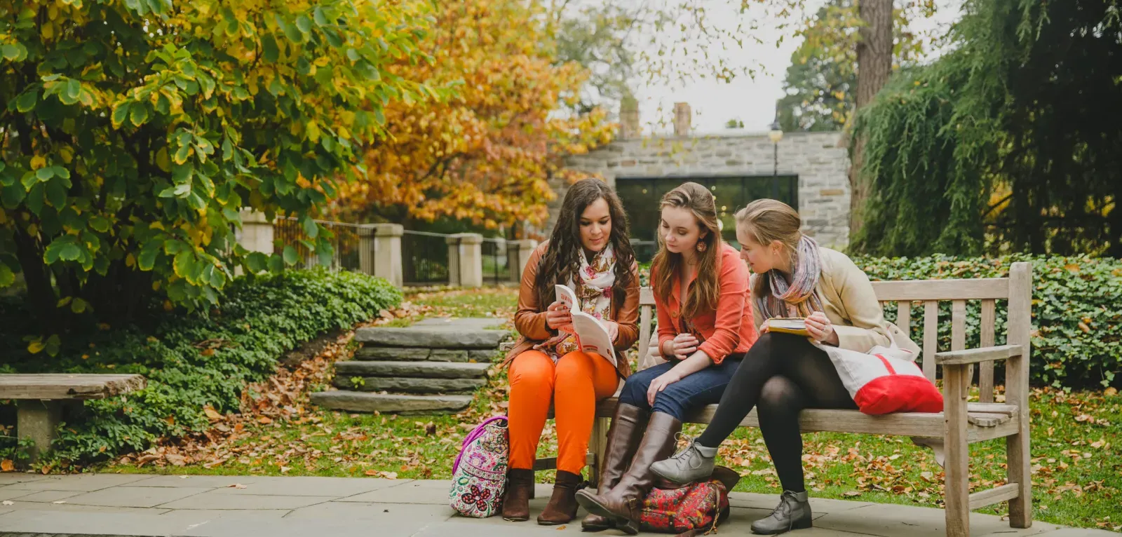 students on campus